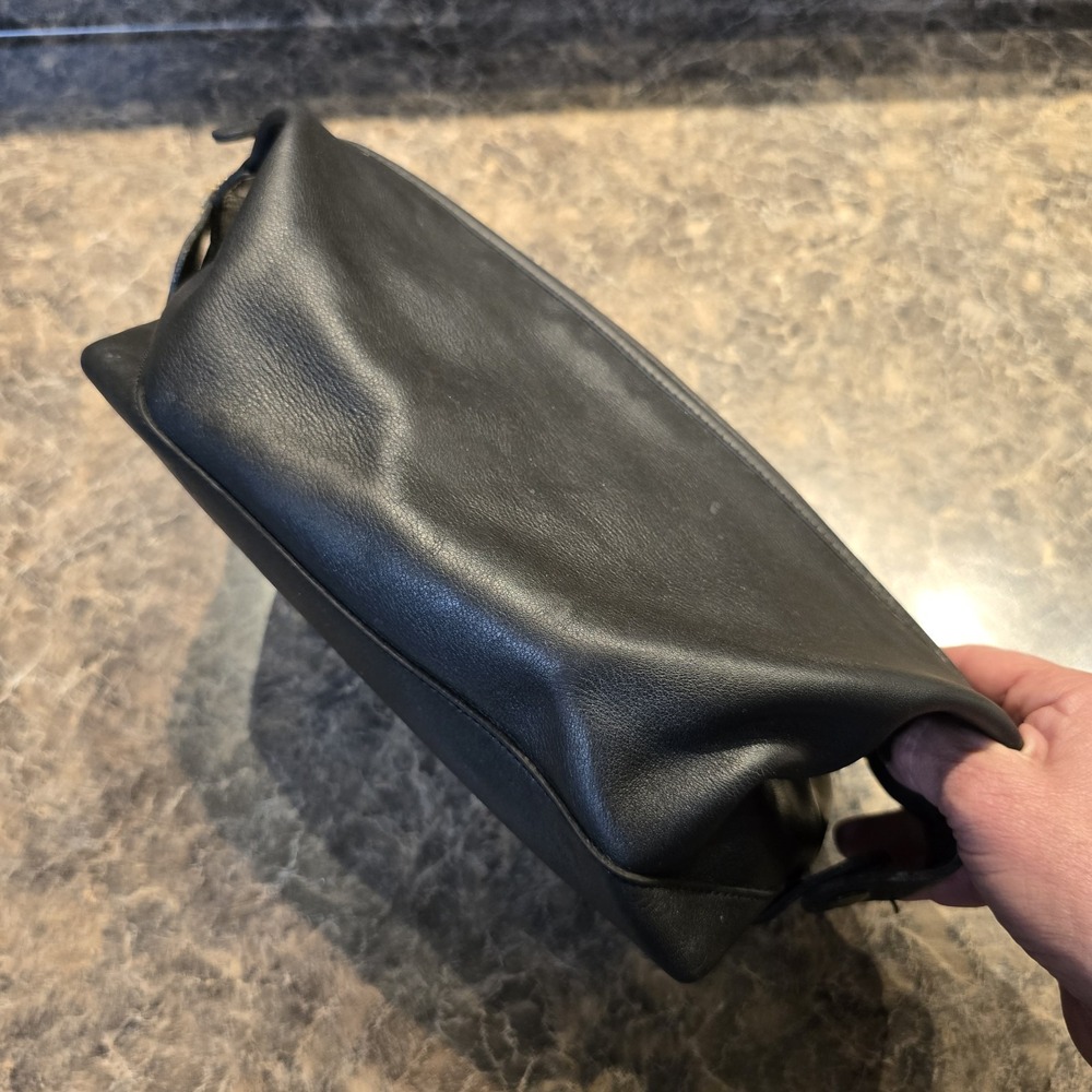 Truly Vintage Coach Mens Black Glove Tanned Leather Accessory Travel Pouch - Picture 5 of 9